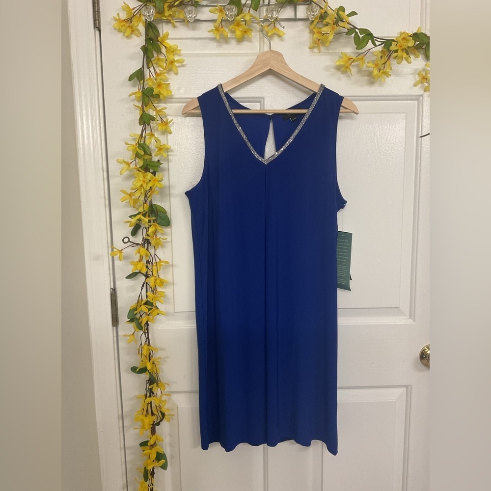 MSK Royal Blue Sleeveless Midi Dress - Picture 2 of 8